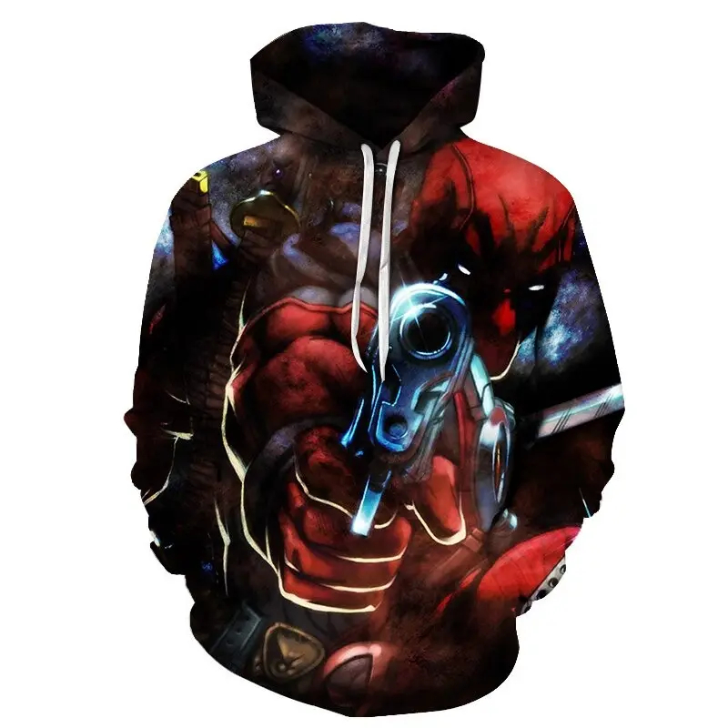 Custom Logo 3D Printed Hoodie Anime Oversize Pullover Washed Polyester Men Male Streetwear Sublimation Sweatshirt Hoodies