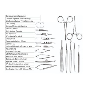 Juego de instrumentos quirúrgicos de cataratas Juego de cirugía de cataratas de alta calidad Instrumentos oftálmicos hechos en fábrica Envío mundial - Product Image 6