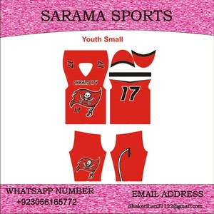 Nuevo Uniforme Profesional de Fútbol Americano, Transpirable, Talla Grande, Manga Corta, Estampado, Talla Personalizada - Product Image 4