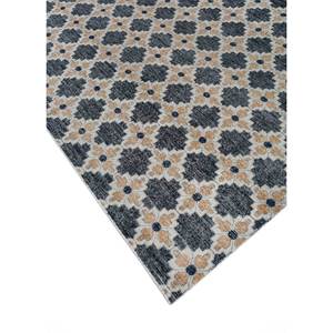 Tapis en laine noués à la main Erbe Blue, motif géométrique rectangulaire pour la décoration de la maison, salon, 9x12, grand rectangle GS-1085 - Product Image 2