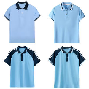 Ensembles de polos à col rond pour garçons et filles 2025, tissu en nylon, décontracté, uni, broderie personnalisée, logo imprimé, uniforme scolaire pour enfants - Product Image 2