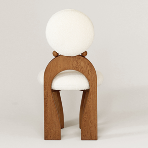 Silla de Comedor Moderna de Madera Maciza con Estructura Escultural y Asiento Acolchado Suave para Uso en Comedor Contemporáneo - Product Image 4