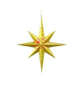 Forma de estrella colgante decorativo de alta calidad pared dorada árbol de Metal de Navidad estrella corazón adorno de Navidad - Product Image 1