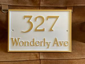 แผ่นทองเหลืองแบบสั่งทำจำนวนพล็อตป้ายประตูบ้านเลขที่อลูมิเนียมลอยน้ำได้ป้ายประตูสำหรับตกแต่งผนัง - Product Image 3