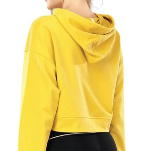 Wholesale <b>Workout</b> Gym High Quality Winter Sports Cotton Crop Top <b>Hoodie</b> - Product Image 4