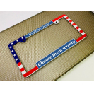 Patriotic US Flag <b>Car</b> Metal License Plate Frames for Tesla Ford Audi Mercedes-Benz LED Material - Product Image 5