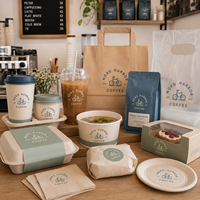 Gobelets à café personnalisés AT PACK avec couvercles, emballage personnalisé pour les marques de cafés, sacs, boîtes, serviettes, solution d'emballage complète