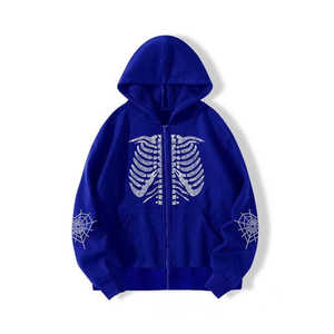 New Arrival Custom <b>Men's</b> Zipper up Rhinestone <b>Hoodie</b> Regular Fit Full Sleeves Soft <b>Thick</b> Rhinestone <b>Men</b> Hoodies & Sweatshirts - Product Image 1