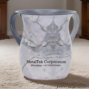 ถ้วยอลูมิเนียมสำหรับตกแต่งที่มีด้ามจับสองอันสำหรับล้างดีไซน์ใหม่เหยือกซักมือดีไซน์แบบชาวยิวด้ามจับคู่ของขวัญ - Product Image 5