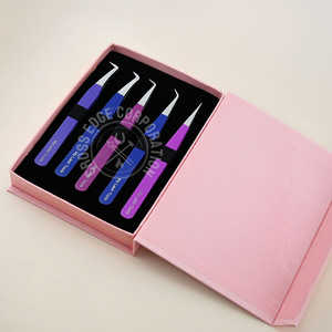 Professional Eyelash Extension Tweezers Lightweight Straight Pointed Tip Isolation Nonslip Grip Stainless Steel Tool - Product Image 2