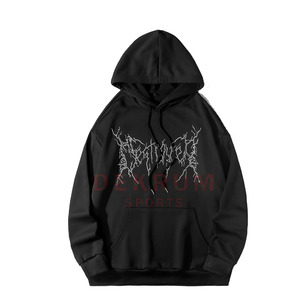 Mejor Precio Sudaderas con Pedrería para Hombre Hechas en Pakistán, Tela de Invierno con Patrón Sólido, Color y Logotipo Personalizados, MOQ Bajo de 20 Piezas - Product Image 1