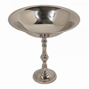 Bol à fruits en argent poli brillant, décoration de la maison, centres de table finis de haute qualité, bol de service de fruits - Product Image 1