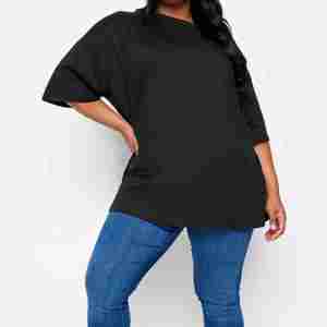 Nueva Llegada OEM 2025 Camisetas Extra Grandes de Algodón Grueso Transpirable Antiarrugas para Mujer Personalizables - Product Image 3