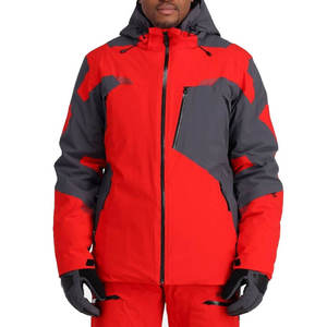 Chaqueta de esquí para exteriores de alta calidad con capucha, ecológica, impermeable, cortavientos, con cremallera desmontable y estampado de patchwork de alta calidad. - Product Image 5