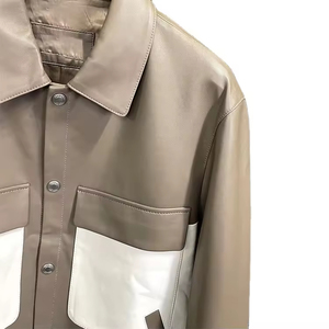 Nouvelle Veste d'Hiver 2026 pour Homme en Cuir de Mouton Véritable, Style Motard, Douce, Lisse, Réversible et Matelassée, Tendance et Très Vendue - Product Image 6