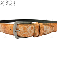Ceinture en cuir texturé de 35 mm de large, fabriquée au Pakistan par un bon fournisseur, logo personnalisé imprimé, nouvelle tendance, service OEM ODM, prix de gros