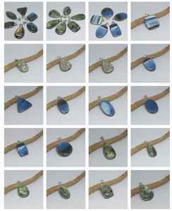 Pierres précieuses pendentifs en pierre synthétique avec argent plaqué quantité en vrac cristal naturel - Product Image 3