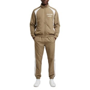 Conjunto Deportivo de Lujo para Hombre, Trajes Deportivos de Nailon con Logotipo Personalizado, Traje de Gimnasio, Ropa Deportiva de Invierno, Chaqueta Cortavientos de Dos Tonos con Parches de Poliéster - Product Image 1