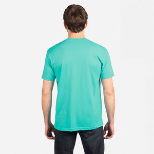 T-shirt décontracté unisexe en jersey CVC 180g, couleur unie, personnalisable, t-shirt unisexe en jersey CVC premium doux à col rond - Product Image 4