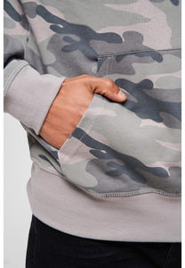 Sweat à capuche unisexe épais surdimensionné imprimé camouflage avec logo personnalisé Sweat à capuche de couleur pure Sweats à capuche High Street - Product Image 5