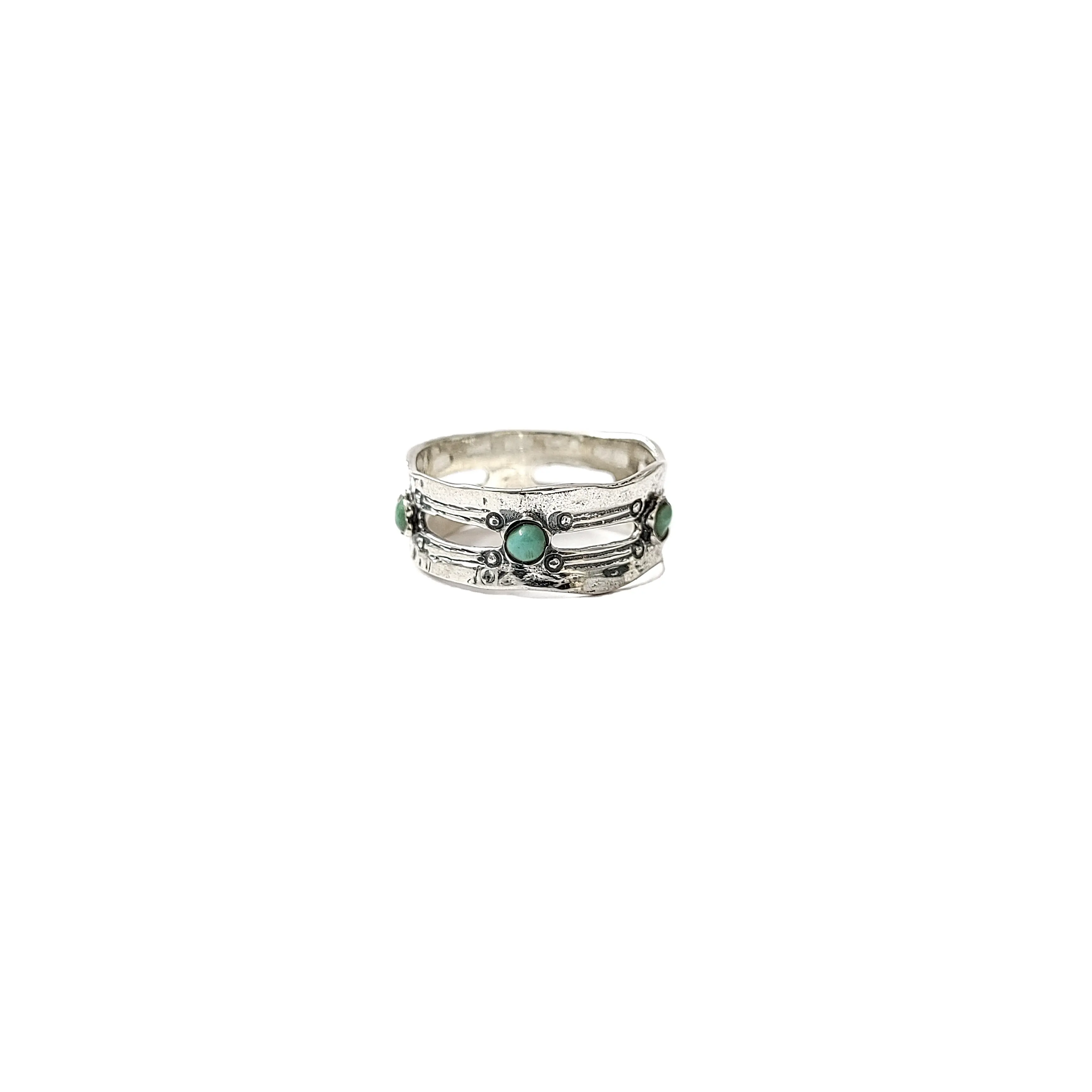 แหวนอัญมณีเทอร์ควอยซ์ที่สวยงามแหวนโบราณที่มีเอกลักษณ์925อัญมณีเงินสเตอร์ลิงคว้าดีลนี้ได้เลย