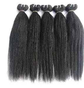 Extensions de paquets de cheveux humains naturels soyeux et droits de 22 pouces Remy vierges bruts non traités malaisiens pour femmes noires