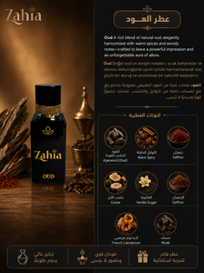 ZAHIA Woody Oud Eau De Parfum 50ml, Fragancia Corporal de Lujo Moderna Unisex de Larga Duración, Spray de Fragancia Corporal de Estambul - Product Image 2