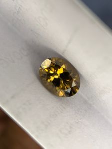 พลอยเพทายสีทองธรรมชาติทรงรีเจียระไนสำหรับทำเครื่องประดับ - Product Image 3