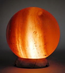 Exquisite Hand-Carved Himalayan Pink Salt Sphere <b>Lamp</b> Artistic Natural Crafts Decorative Design for Peaceful Home - Product Image 4
