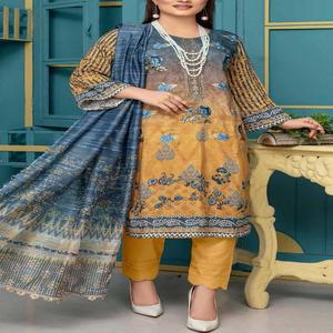 ชุดสาหรี่คามีซวิสโคสคุณภาพสูง แบรนด์มาหัม สำหรับผู้หญิง ชุดฤดูหนาวสไตล์อินเดียและปากีสถาน สำหรับผู้ใหญ่ - Product Image 1