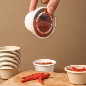 Juego <span class=keywords><strong>de</strong></span> Vajilla Desechable Biodegradable al por Mayor, Vasos para Salsas en Forma <span class=keywords><strong>de</strong></span> Bandeja Desechables <span class=keywords><strong>de</strong></span> Bagazo <span class=keywords><strong>de</strong></span> <span class=keywords><strong>Caña</strong></span> <span class=keywords><strong>de</strong></span> Azúcar - Product Image 6