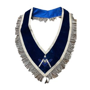 Collier d'officier brodé à la main de Lodge bleu maçonnique Collier d'officier 2023 personnalisé de haute qualité - Product Image 3