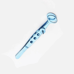 Fórceps de chalazión Desmarres de alta calidad, fórceps de párpados oftálmicos de placa superior abierta grande ovalada de acero metálico - Product Image 2