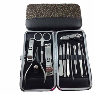 12-Piece Professional Manicure Pedicure Set Top Design Alta Qualidade Prego Suprimentos Tool Kit para Baby Care - Product Image 3