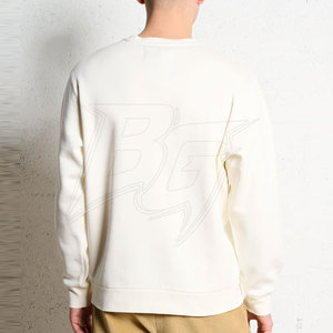เสื้อสเวตเชิ้ตทรงโอเวอร์ไซส์ สไตล์เทรนด์ ผ้าฟลีซหนานุ่ม 100% คอตตอน สีพื้น นุ่ม อุ่น ดีไซน์ไหล่ตก แฟชั่นลำลอง - Product Image 2