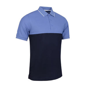 Chemises de golf décontractées pour hommes, personnalisées, en tricot de spandex/coton, à séchage rapide, à manches courtes, avec boutons sur le devant, position du logo sur le devant, service OEM - Product Image 5