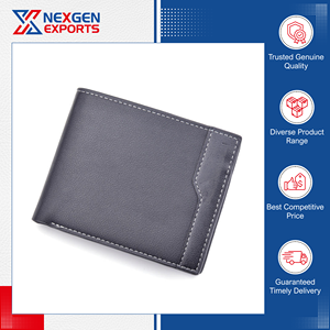 Highest Selling Exclusive Range Luxury Durable Short Men's PU Leather Wallet with Polyester Lining for Business & <b>Travel</b> Use - Product Image 2