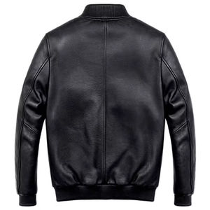 Chaquetas de Cuero, Nuevos Diseños, Hechas a Medida, Chaqueta Bomber de Piel de Oveja Color Bronceado, Chaqueta de Invierno para Hombre - Product Image 2