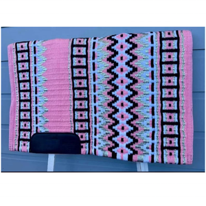 Almohadilla de sillín occidental al por mayor 100 por ciento almohadilla de espectáculo de contorno de lana de Nueva Zelanda con relleno de fieltro de gel equipo de equitación - Product Image 4