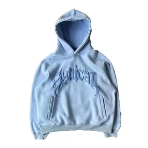Sweats à capuche personnalisés unisexes vieillis avec fermeture éclair impression vêtements de rue sweats à capuche vintage délavés lourds pour hommes sweat à capuche imprimé bouffant - Product Image 6