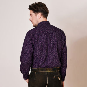 เสื้อเชิ้ตผ้าฝ้ายบาวาเรียคุณภาพสูง แขนยาว สไตล์ลำลอง เหมาะสำหรับงาน Oktoberfest ไซส์ใหญ่พิเศษ-ราคาขายส่ง - Product Image 4