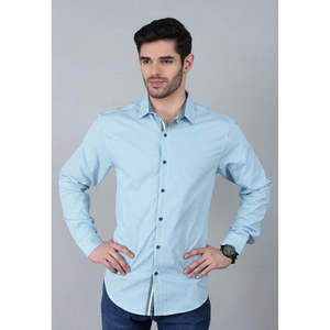 เสื้อเชิ้ตผู้ชาย Unze London รุ่น MIA ทรงปกติ ลายเส้นเล็ก ผ้าฝ้ายป๊อปลิน 100% ระบายอากาศได้ดี สไตล์ลำลองสำหรับใส่ทำงาน ไซส์ 3XL 6XL - Product Image 1