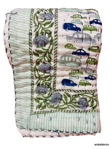 Edredón Reversible de Algodón Puro Lavado a Mano con Estampado de Bloque de Mano para Bebé, Ropa de Cama de Invierno al Mejor Precio Al por Mayor - Product Image 4