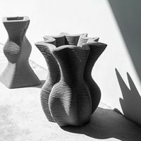 Pot de fleur rond imprimé 3D, plante géométrique, jardin extérieur, vente en gros