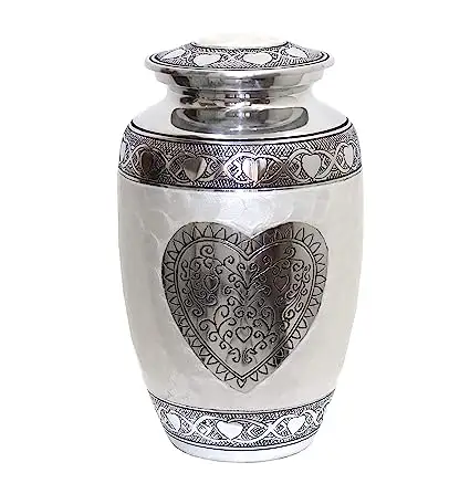 Fancy Selling Design Funeral Alum Urns for Human Ashes Handmade Metal Decorative Cremation Urn Wholesale Exporter