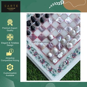Juego de Ajedrez de Mármol de Primera Calidad, Decorativo para Interiores, de Lujo, con Logotipo Personalizado, Hecho a Mano, Económico - Product Image 2