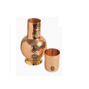 Hot Top Seller Copper Pitcher Tumbler Carafe Set Plastic <b>Drinkware</b> for Lowering Sugar Intake Enjoying Health Benefits for - Product Image 1