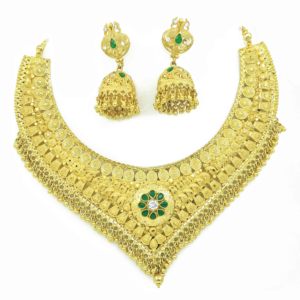 Venta al por mayor 14K 18K 24K chapado en oro formando collares cortos, conjunto de joyas de diseño tradicional, joyería llena de oro de latón Oro Joyeria - Product Image 3