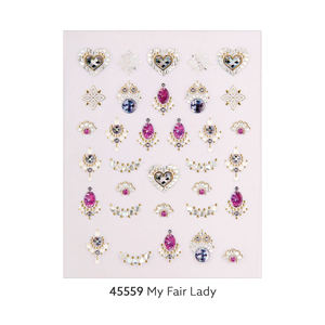 Wannabe Grace-pegatinas de uñas para mujer, candelabro, amatista, uñas cúbicas, diseño de joyas en relieve 3d, varios tamaños, Corea, oem, odm, #45559 - Product Image 1