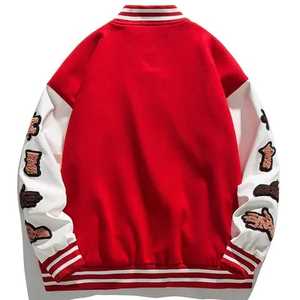 Blouson d'aviateur en coton OEM grande taille pour hommes avec broderie personnalisée et col montant de course vintage pour l'hiver en moto - Product Image 2